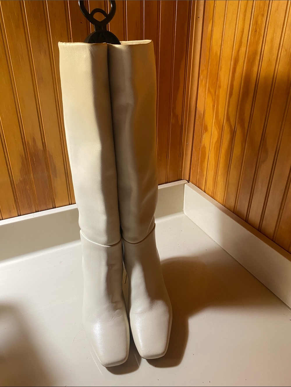 Sam Edelman Tall Cream Over-the-Knee Square-Toe Boots